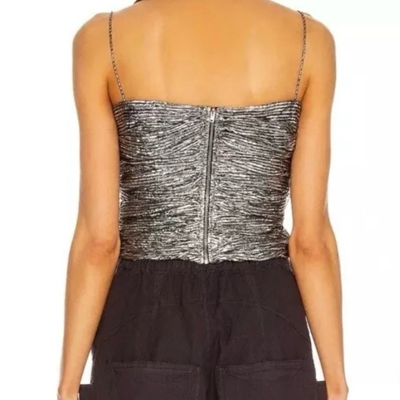 Isabel Marant Tresha Metallic Bow Top - Picture 2 of 10